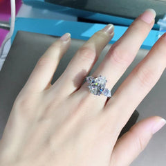 Luxury 925 Sterling Silver 3EX Pear Cut 6CT VVS D Color Created