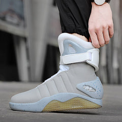 RayZing Men Boots Back To The Future USB Rechargeable Led Shoes for Man