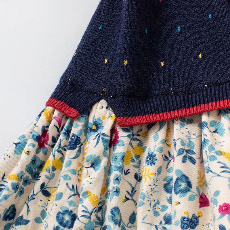 dave bella autumn baby girl cute floral dots sweater dress children fashion