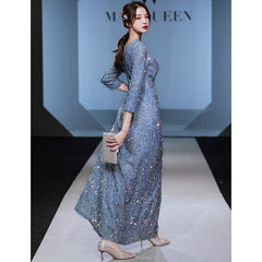 Evening wear Dresses: Elegant Robe De Soiree Zipper Women Party Dresses Plus Size