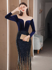 Evening wear Dresses: Mermaid Sequins Evening Dresses Women Formal