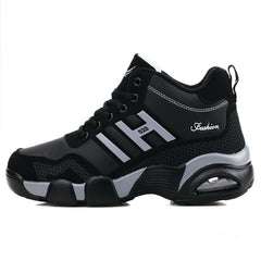 Winter Leather Boots Men Waterproof Men Sneakers Warm Trekking Work