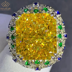 Luxury Solid 925 Sterling Silver 3EX Radiant Cut 15CT VVS D Color Created