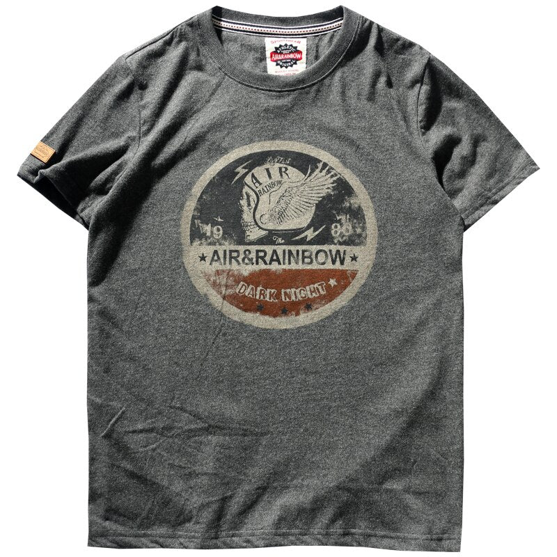 Summer Short Sleeve O-neck Printed T-shirt Men Fashion