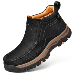 Real Leather Ankle Boots Autumn Winter Mens Shoes Fashion