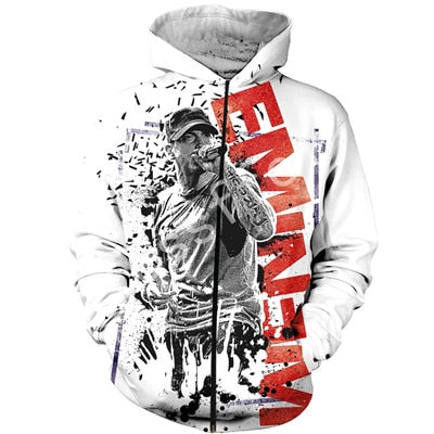 Eminem Fashion Harajuku RapGod 3D Printed Hoodie Sweatshirt Jacket