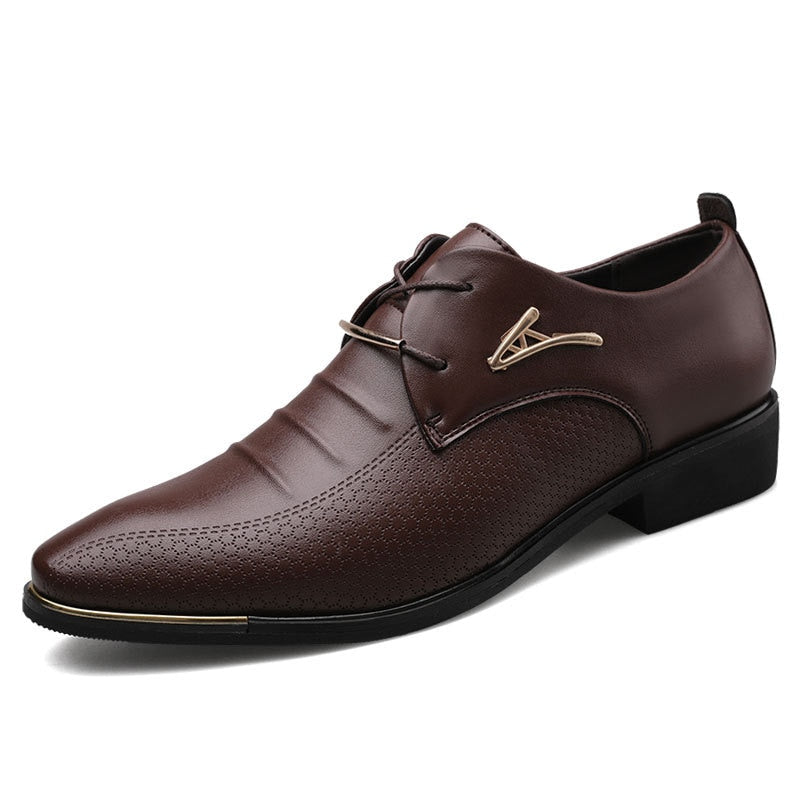 Men Leather Formal Shoes Dress Shoes Oxfords Fashion