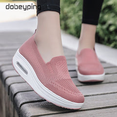 Spring Autumn Women Swing Shoes Mesh Women's Loafers Flat Platforms Female