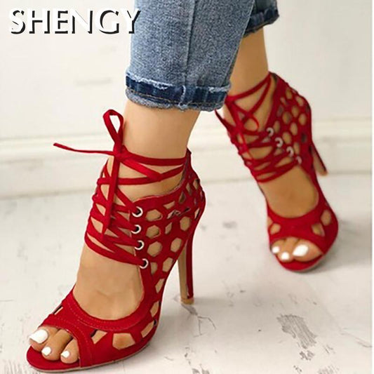 Women Sandals Fine High-heeled Fashion Casual Fighter High Heels Women