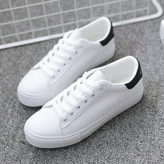 Women Sneakers Fashion Breathble Vulcanized Shoes Pu Leather