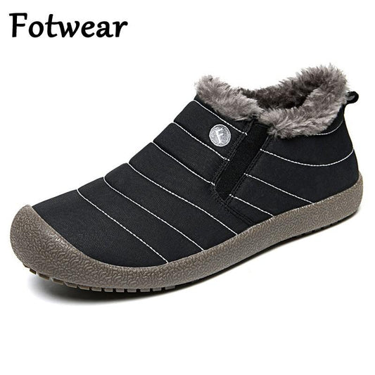 Winter Men Snow Boots Long Plush Outdoor Men Ankle Boots