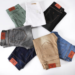 7 Color Men Stretch Skinny Jeans Fashion Casual Slim Fit Denim Trousers Male