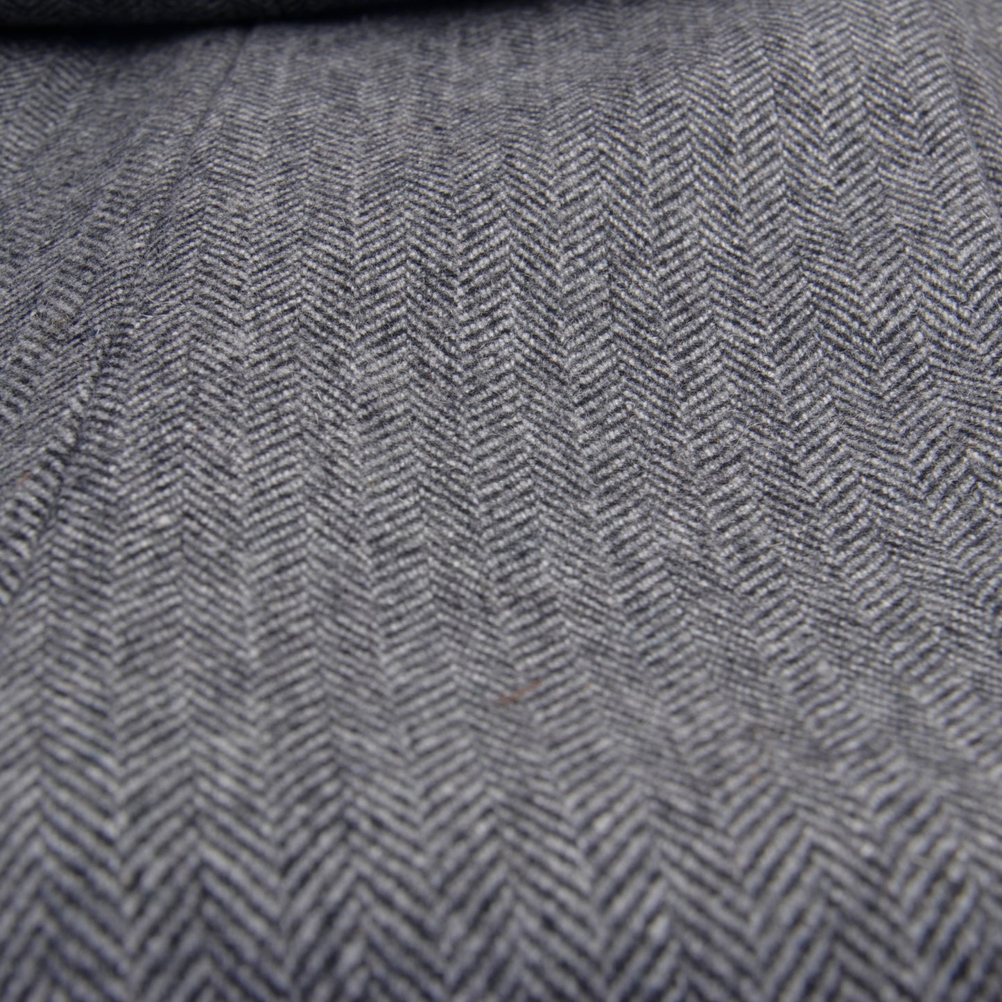 Heavy Warm Wool Blend Pants Tailor Made Pants Dark Grey Herringbone Men