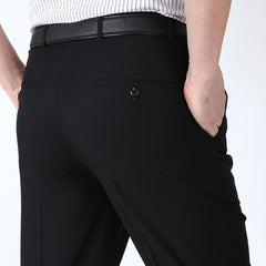 Summer Men Business Thin Silk Pants 29-56 Male Big Size Formal Classic