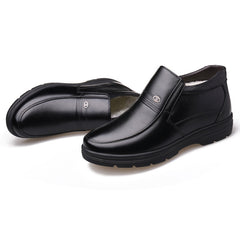 Genuine Leather Shoes Men Winter Boots Warm Cotton Shoes for Cold Winter
