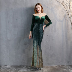 Evening wear Dresses: Mermaid Sequins Evening Dresses Women Formal