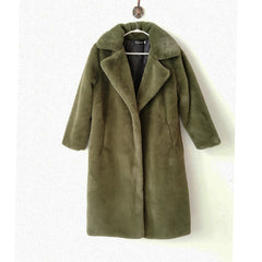 Women Winter Warm Faux Fur Coat Thick Women Long Coat