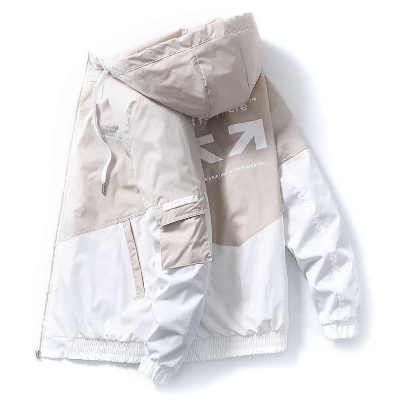 Spring Autumn Clothes Men Jacket Size 3XL Outwear Hooded Coat Slim Parka