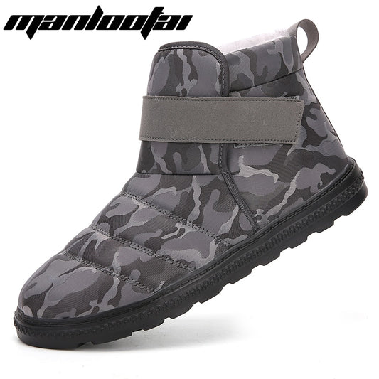 Plus Size Men Boots Lightweight Winter Shoes for Men Snow Boots Waterproof