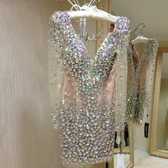 Evening wear Dresses: Cocktail Dress Full Sleeves Prom Dress Women Formal Party