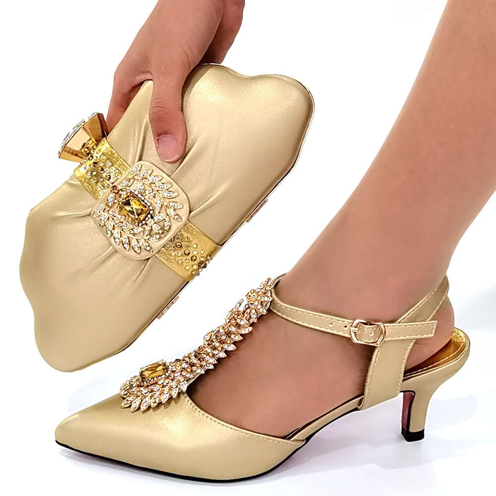 Matching Shoes and Bags: Shoes Matching Bags Set Italian Women Party Shoes