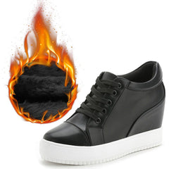 High Top Wedge Platform Sneakers Women Casual Shoes Hidden Heels Ladies
