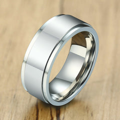 6/8mm Spinner Ring for Men Stress Release Accessory Classic Stainless