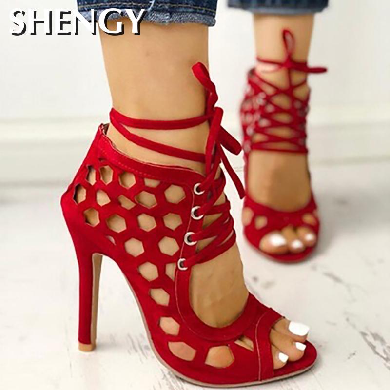 Women Sandals Fine High-heeled Fashion Casual Fighter High Heels Women