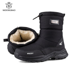 Winter High Boots for Man Outdoor Travel Snow Boots Zipper Non-slip Cotton
