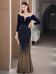 Evening wear Dresses: Mermaid Sequins Evening Dresses Women Formal