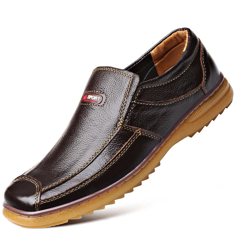 Men leather shoes spring men business casual genuine leather shoes
