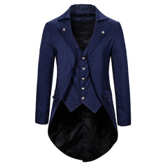 Gothic Victorian Tailcoat Jacket Men Steampunk Medieval Cosplay Costume Male