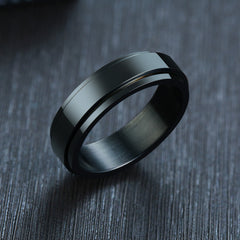 6/8mm Spinner Ring for Men Stress Release Accessory Classic Stainless
