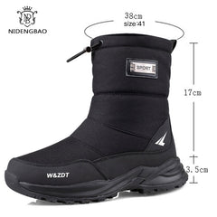 Winter High Boots for Man Outdoor Travel Snow Boots Zipper Non-slip Cotton