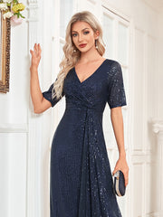 Evening wear Dresses: V-Neck Evening Dresses Women Party Maxi Dress