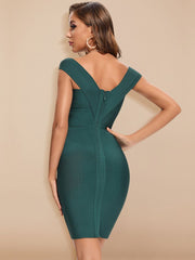 Summer Women HL Bandage Dress Vestidos Red Orange Tank Deep V-Neck