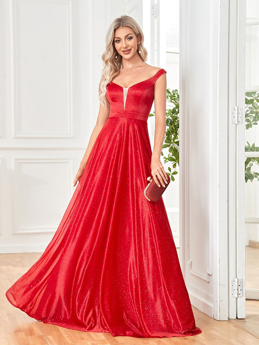 Evening wear Dresses: V-neck Evening Dress Vestido De Festa Evening Gowns Women