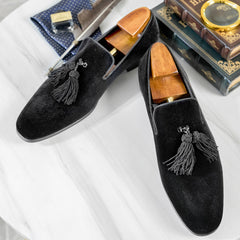 Fashion Luxury Elegant Dress Slip On Pointed Tassel Loafer Casual Shoes Wedding Party Office Footwear