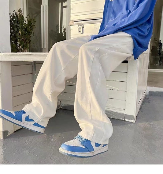 Summer thin men fashion famous brand versatile loose straight Summer