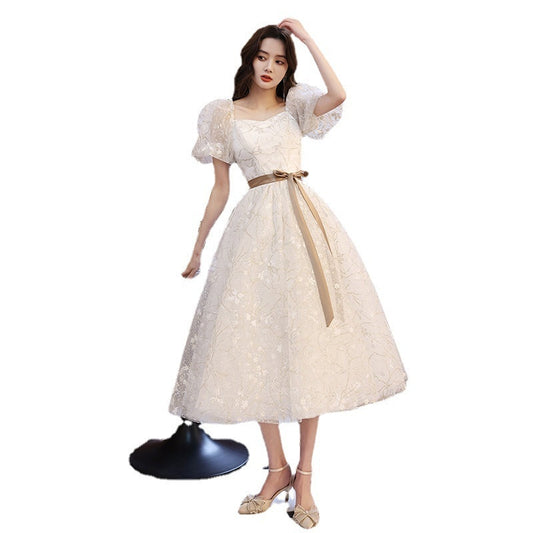 Homecoming Dresses: White Prom Dress Short Sleeves Wedding Party Dresses