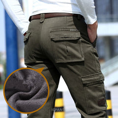 Cargo Pants Men Clothing 6 Pockets Work Casual Winter Pants