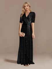 Evening wear Dresses: V-Neck Evening Dresses Women Party Maxi Dress