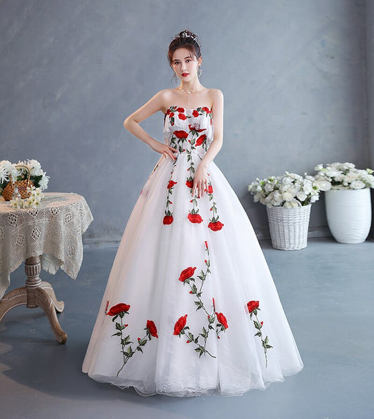 Homecoming Dresses: Evening Party Gown Lace Appliques A-Line Floor