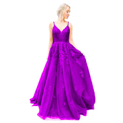 Lace Navy Blue V-neck Vestidos De Fiesta Noche Prom Party Evening Dresses