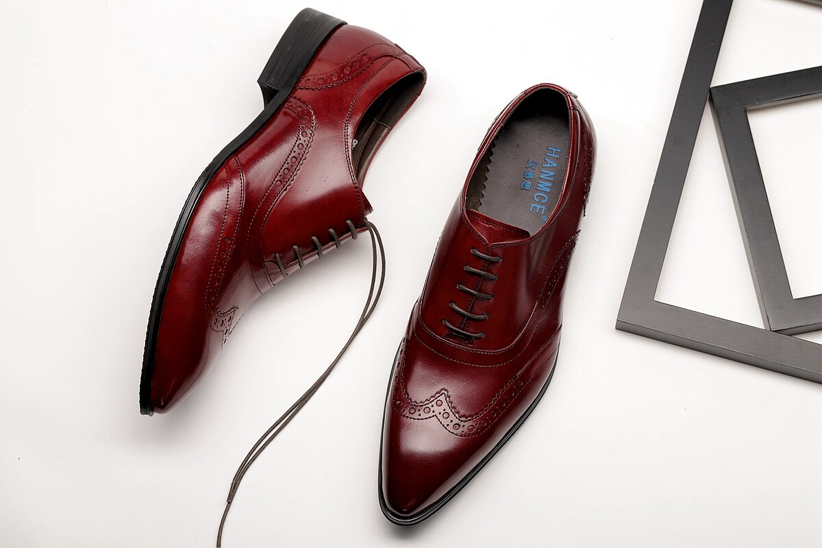 Men Oxfords Shoes Handmade Design Male Shoes Genuine Leather