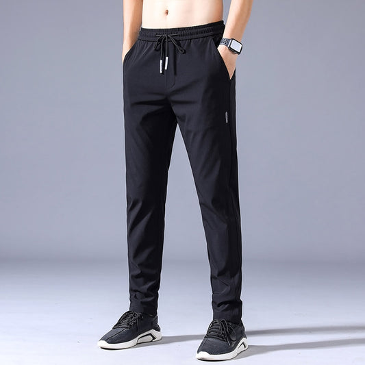 Men Trousers Spring Summer Thin Green Solid Color