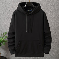Solid Color Hoodies Men 12XL 10XL Plus Size Hoodies Autumn Winter Thick