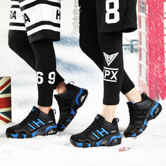Winter Leather Boots Men Waterproof Men Sneakers Warm Trekking Work