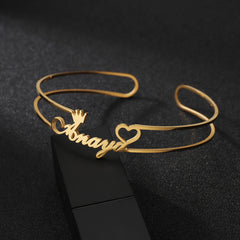 Customized Letter Name Bracelet Personalized Custom Bangles for Women
