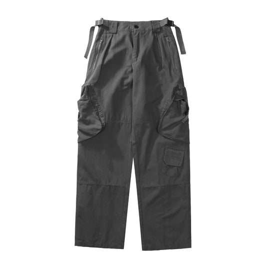 American street fashion big pocket overalls trousers loose casual design